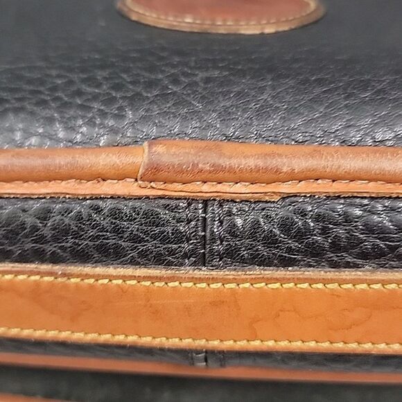 Dooney & Bourke Vintage Pebbled Leather Black Equestrian Cross-body Shoulder Bag - Picture 11 of 15